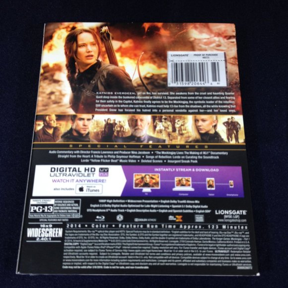 The Hunger Games Mockingjay Part 1 - 2015 - Widescreen - Bluray DVD - New - Picture 2 of 6